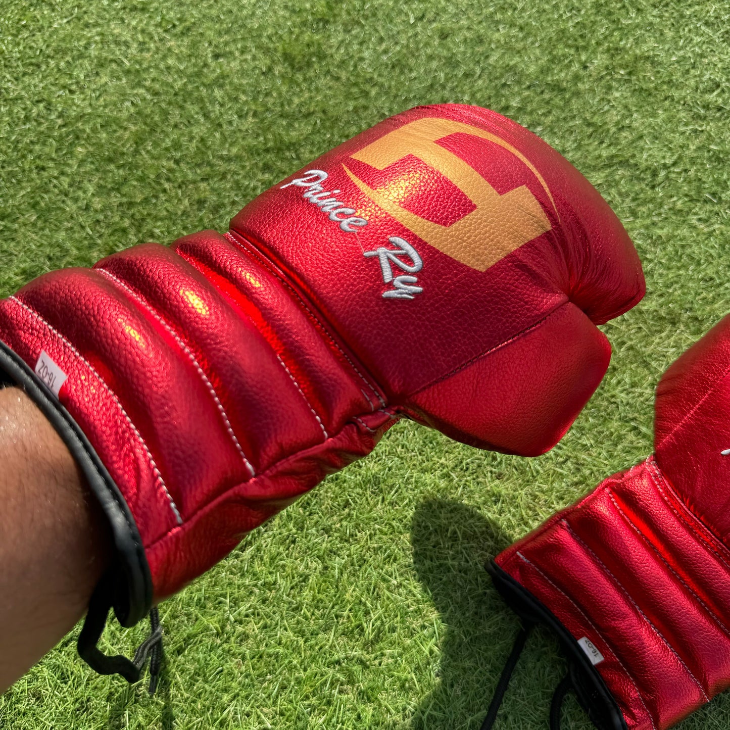 METALLIC RED | BOXING GLOVES & SPARRING SET | 100% LEATHER