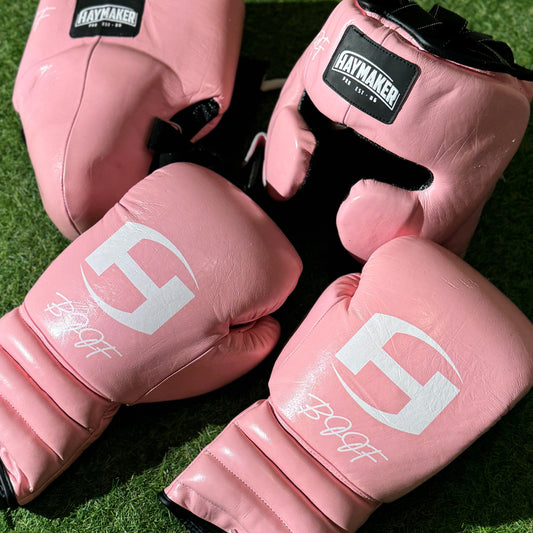 SOLID PINK | BOXING GLOVES & SPARRING SET | 100% LEATHER