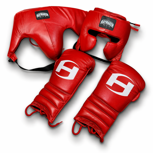 MATTE RED | BOXING GLOVES & SPARRING SET 100% LEATHER