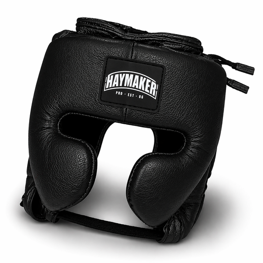 BLACK PRO HEADGEAR | 100% LEATHER