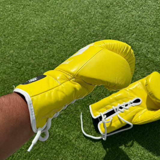 YELLOW | BOXING GLOVES 100% LEATHER